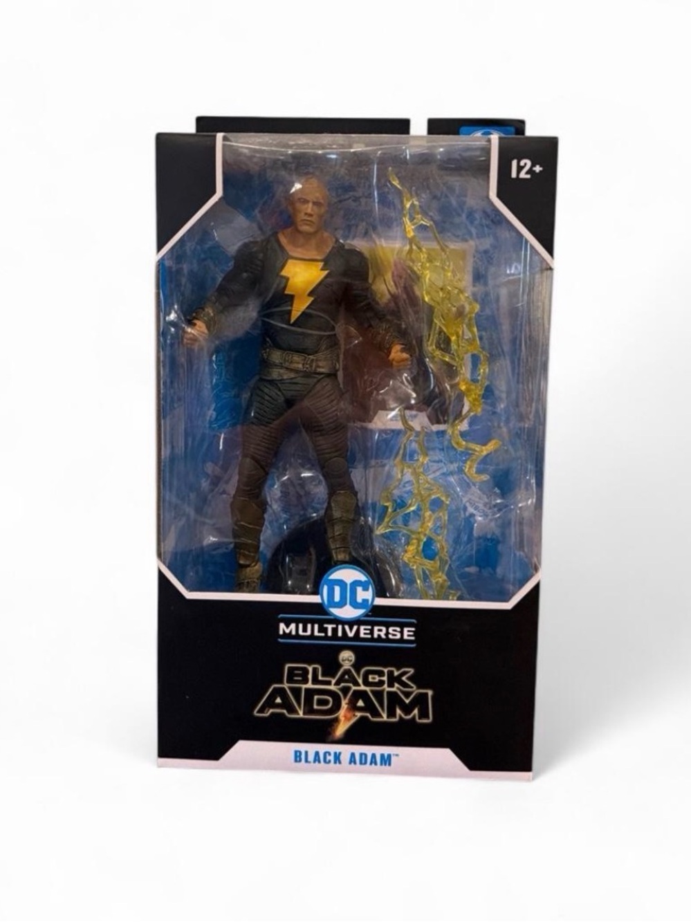 DC Black Adam Action Figure — Black and Yellow Lightning